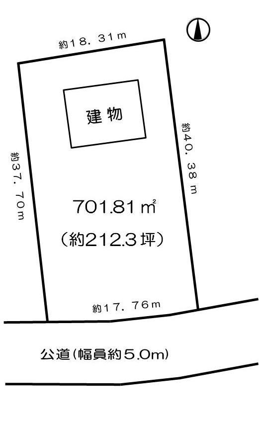 Compartment figure. Land price 105 million yen, Land area 701.81 sq m