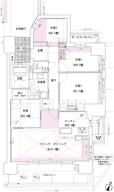 Floor: 4LDK, occupied area: 94.45 sq m, Price: 57,770,000 yen