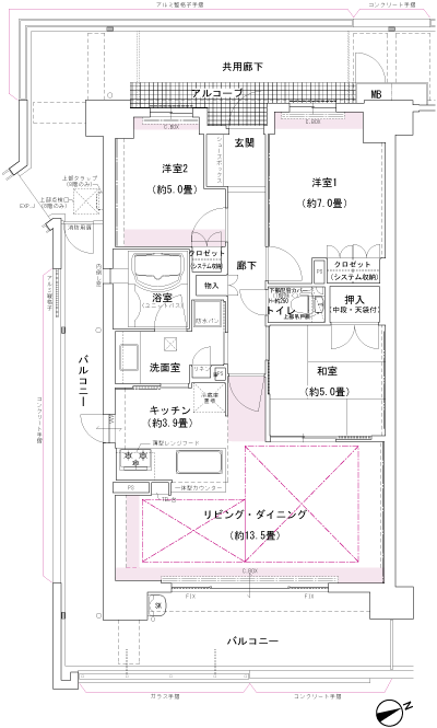 Floor: 3LDK, the area occupied: 75.3 sq m, Price: 38,690,000 yen