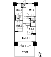 Floor: 3LDK, occupied area: 74.56 sq m, Price: 40,480,000 yen