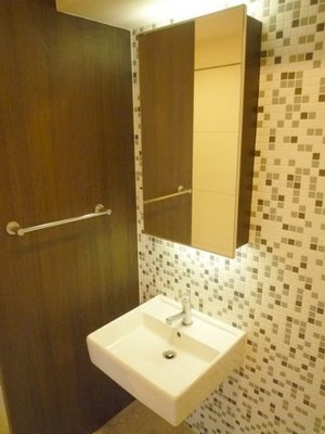 Washroom. Indeed designer apartment It is very cool also washstand