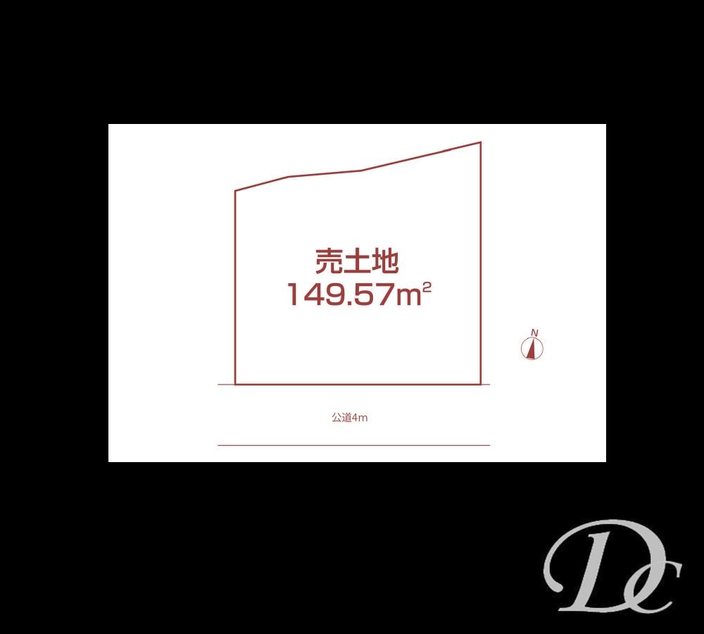 Compartment figure. Land price 39,800,000 yen, Land area 149.57 sq m