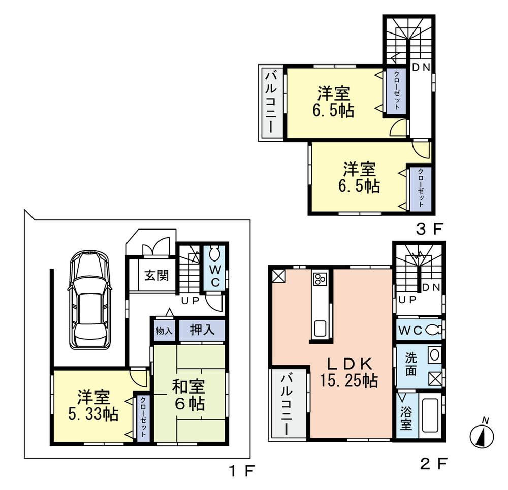 Floor plan. 29,800,000 yen, 4LDK, Land area 87.16 sq m , Building area 103.68 sq m