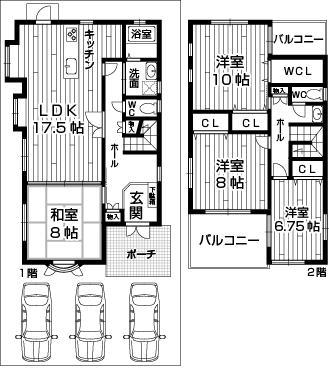 Floor plan. 59,800,000 yen, 4LDK, Land area 199.65 sq m , Building area 137.04 sq m