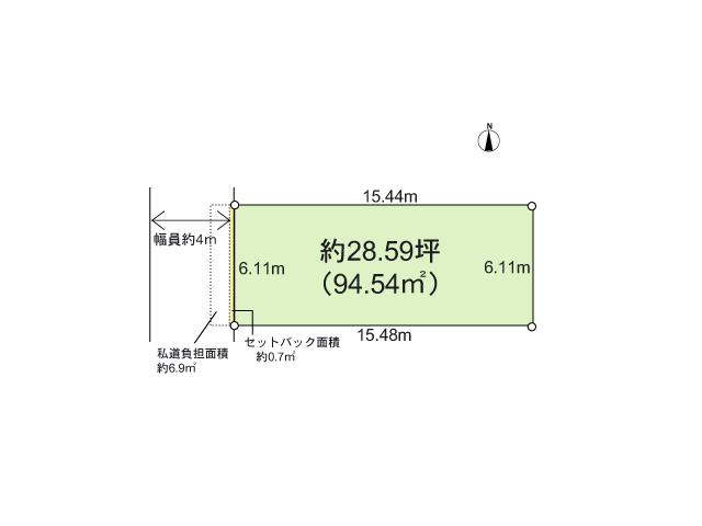 Compartment figure. Land price 23.5 million yen, No land area 94.53 sq m building conditions