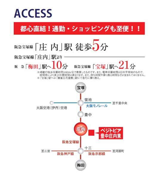 route map. Hankyu "Umeda" 10 minute to the station