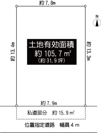 Compartment figure. Land price 27,800,000 yen, Land area 121.67 sq m