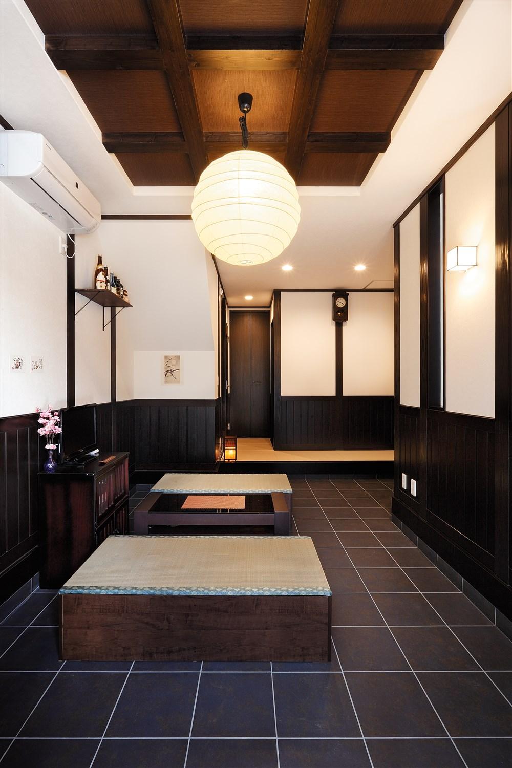 Building plan example (introspection photo).  [Our construction cases] Like entrance salon of a calm atmosphere as inn. Your welcome Ya, Here is likely to come in handy as a space of hospitality and Dari Tashinan a little tea. 
