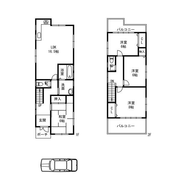 Floor plan. 32,800,000 yen, 4LDK, Land area 173.2 sq m , Building area 100.98 sq m