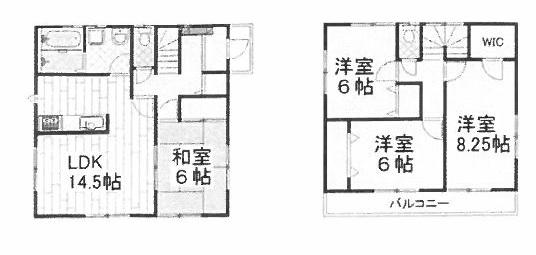 Floor plan. (3 Building), Price 34,300,000 yen, 4LDK, Land area 93.25 sq m , Building area 99.36 sq m