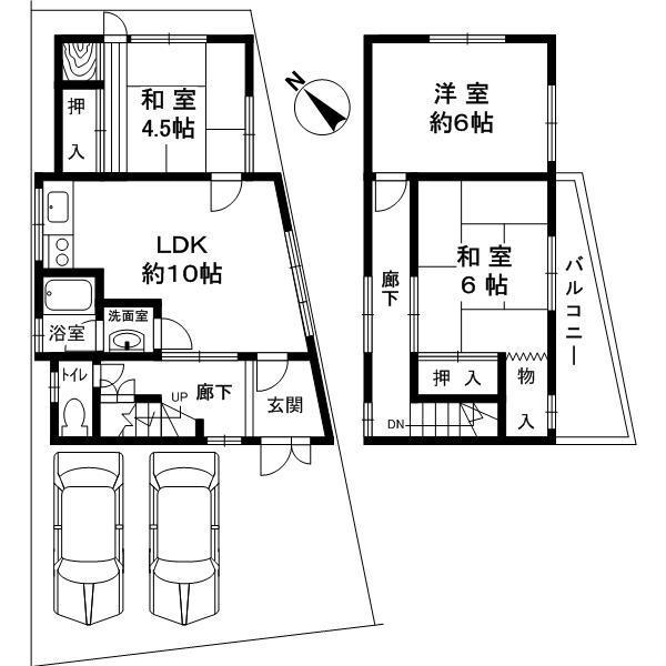 Floor plan. 20.8 million yen, 3LDK, Land area 87.05 sq m , Building area 79.82 sq m