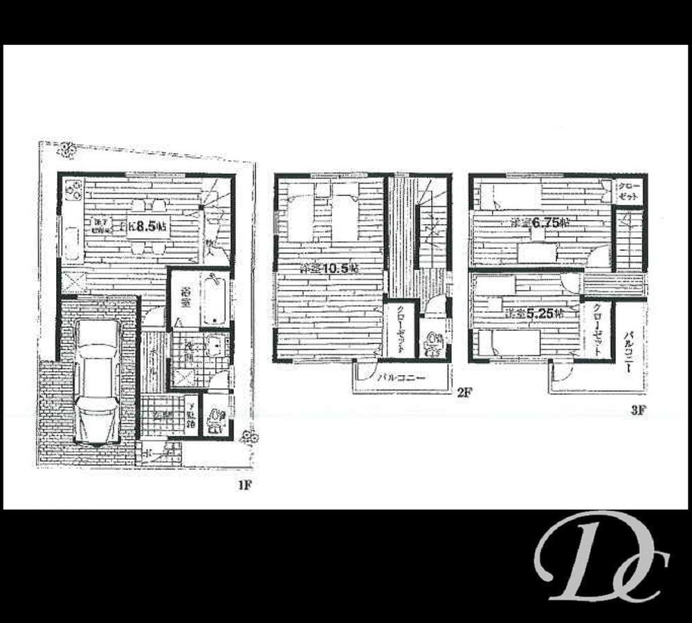 Compartment view + building plan example. Building plan example, Land price 8.16 million yen, Land area 56.16 sq m , Building price 16,660,000 yen, Building area 84.64 sq m