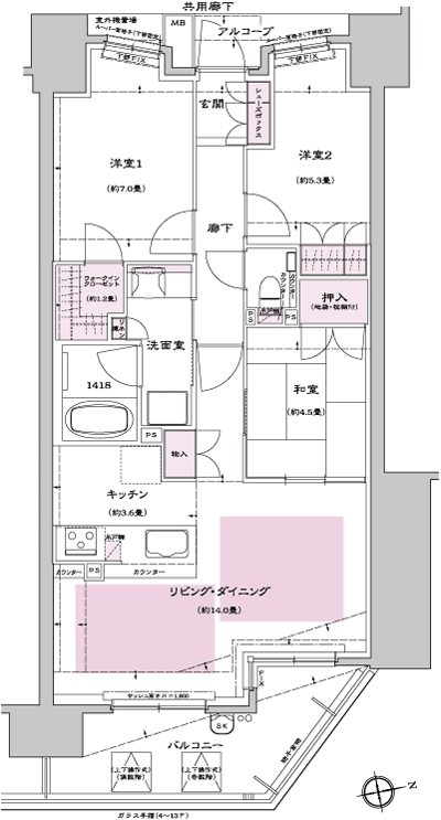 Floor: 3LDK, occupied area: 75.27 sq m, Price: 36,780,000 yen ~ 41,480,000 yen