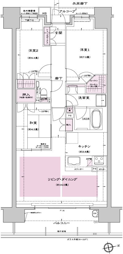 Floor: 3LDK, occupied area: 75.42 sq m, Price: 35,980,000 yen ~ 41,980,000 yen