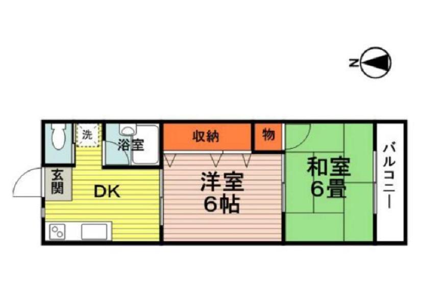 Floor plan. 2DK, Price 6.7 million yen, Occupied area 31.26 sq m , You can also think of you on the balcony area 3.24 sq m revenue.