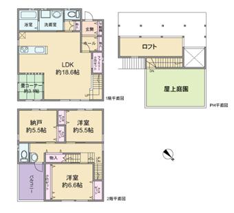 Compartment figure. 49,800,000 yen, 4LDK + S (storeroom), Land area 100.18 sq m , It is a building area of ​​106.25 sq m floor plan.