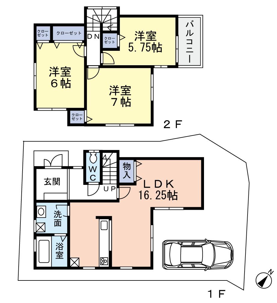 Floor plan. (No. 1 point), Price 28,900,000 yen, 3LDK, Land area 89.91 sq m , Building area 82.21 sq m