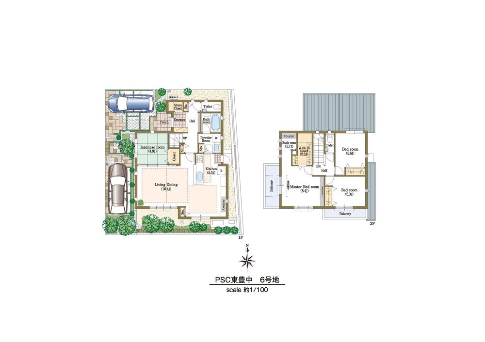 Floor plan. (6), Price 66,100,000 yen, 4LDK+S, Land area 145.52 sq m , Building area 114.39 sq m