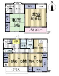 Floor plan. 21.5 million yen, 2LDK, Land area 104.23 sq m , Building area 81.43 sq m