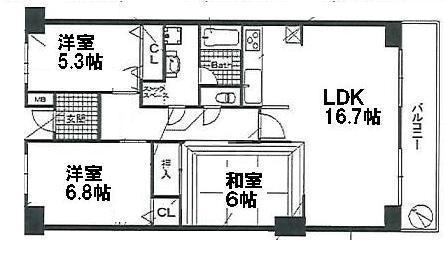 Floor plan. 3LDK, Price 21.9 million yen, Occupied area 75.08 sq m , Balcony area 8.52 sq m