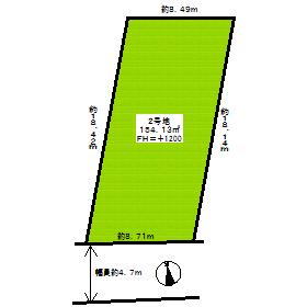 Compartment figure. Land price 41,139,000 yen, Land area 154.13 sq m