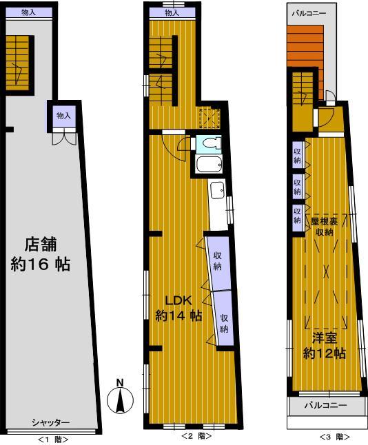 Floor plan. 29,800,000 yen, 1LDK, Land area 36.03 sq m , Building area 60.21 sq m