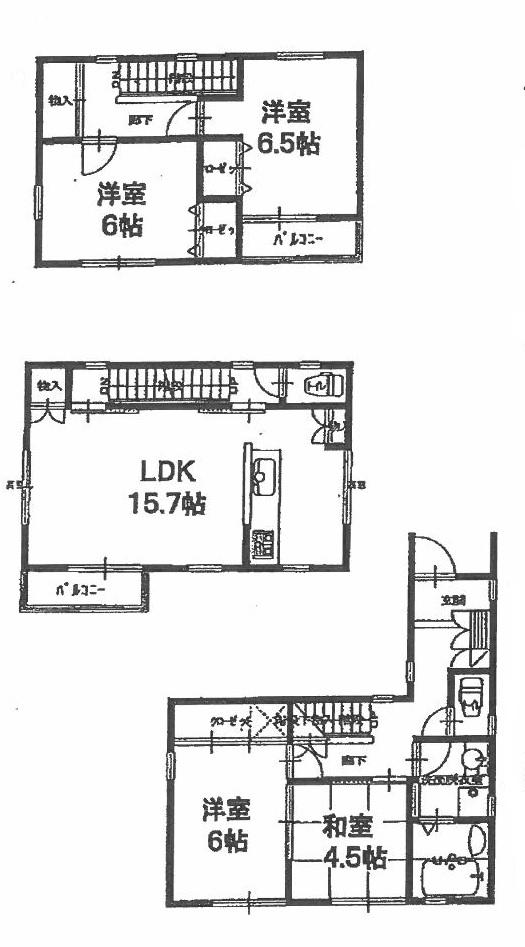 Floor plan. (B No. land), Price 37.5 million yen, 4LDK, Land area 98.5 sq m , Building area 99.63 sq m