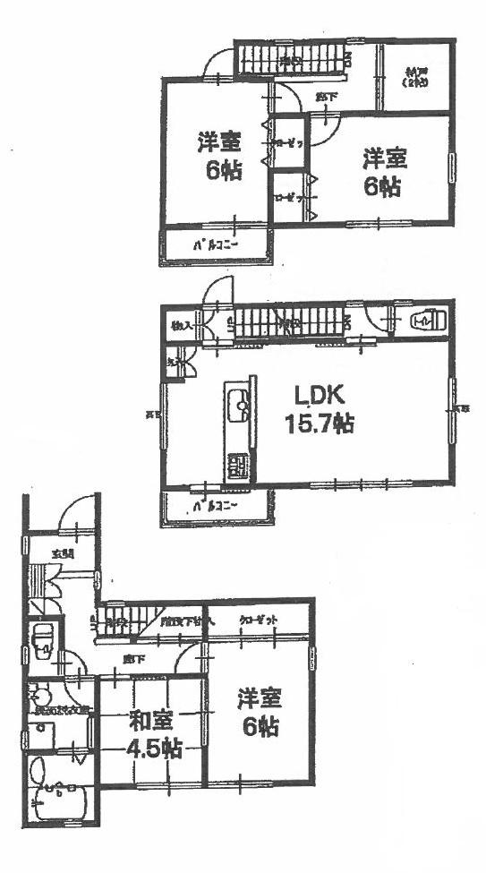 Floor plan. (C No. land), Price 37.5 million yen, 4LDK+S, Land area 93.5 sq m , Building area 100.44 sq m