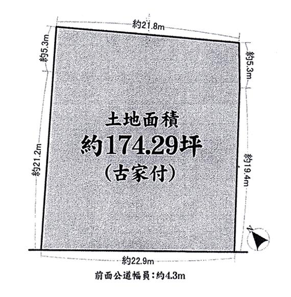 Compartment figure. Land price 100 million 17.7 million yen, Land area 576.18 sq m