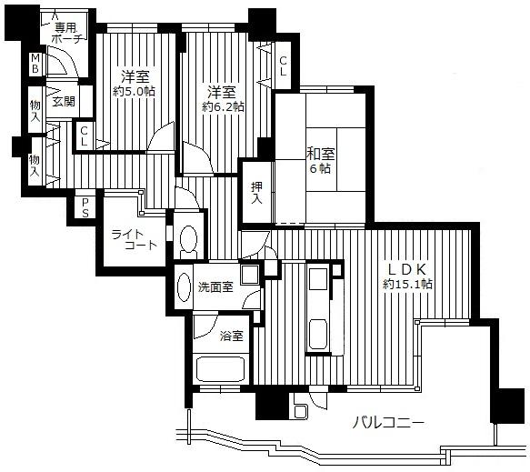 Floor plan. 3LDK, Price 30,900,000 yen, Occupied area 77.37 sq m , This floor plan plan with an emphasis on functionality of the balcony area 18.96 sq m wide span about 13.30m. Entrance, It is housed enhancement such as the corridor