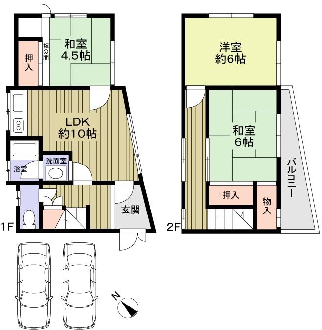 Floor plan. 20.8 million yen, 3LDK, Land area 87.05 sq m , Building area 79.82 sq m