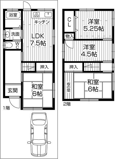 Floor plan. 17.8 million yen, 4LDK, Land area 71.39 sq m , Building area 65.61 sq m