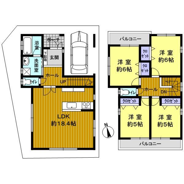 Floor plan. 31,800,000 yen, 4LDK, Land area 111.88 sq m , Building area 97.18 sq m