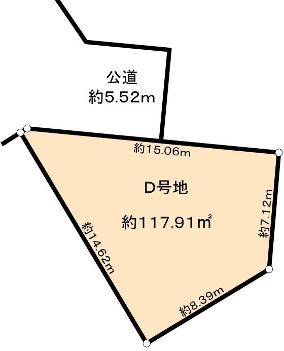 Compartment figure. Land price 21.6 million yen, Land area 117.91 sq m