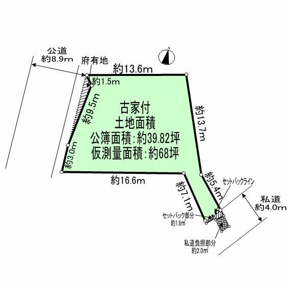 Compartment figure. Land price 51,800,000 yen, Land area 129.65 sq m