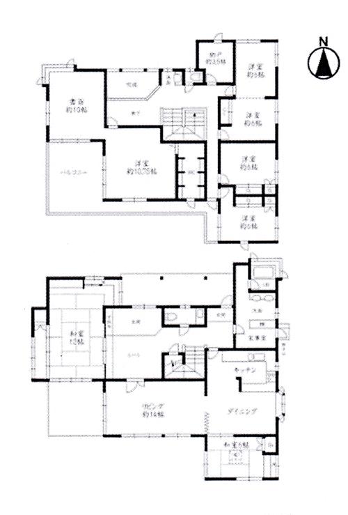 Floor plan. 70 million yen, 7LDK + S (storeroom), Land area 351.96 sq m , Building area 263.29 sq m