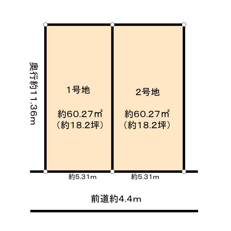 Compartment figure. Land price 10 million yen, Land area 60.27 sq m