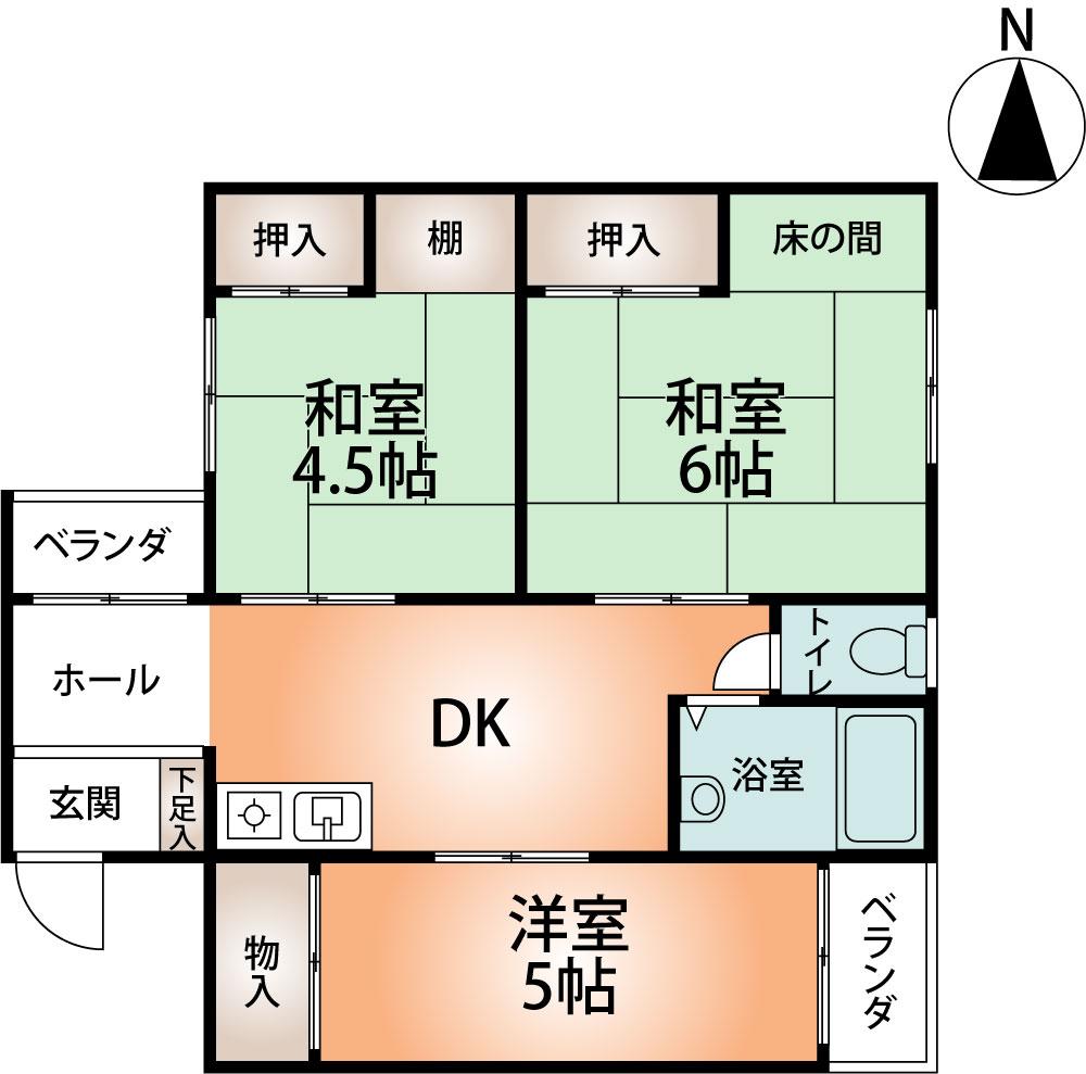 Floor plan. 3LDK, Price 7.8 million yen, Occupied area 49.02 sq m