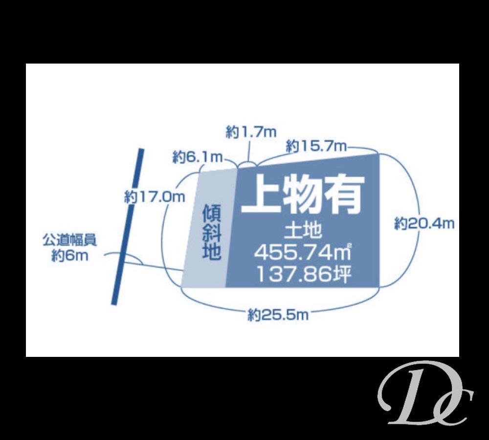 Compartment figure. Land price 54,800,000 yen, Land area 455.74 sq m