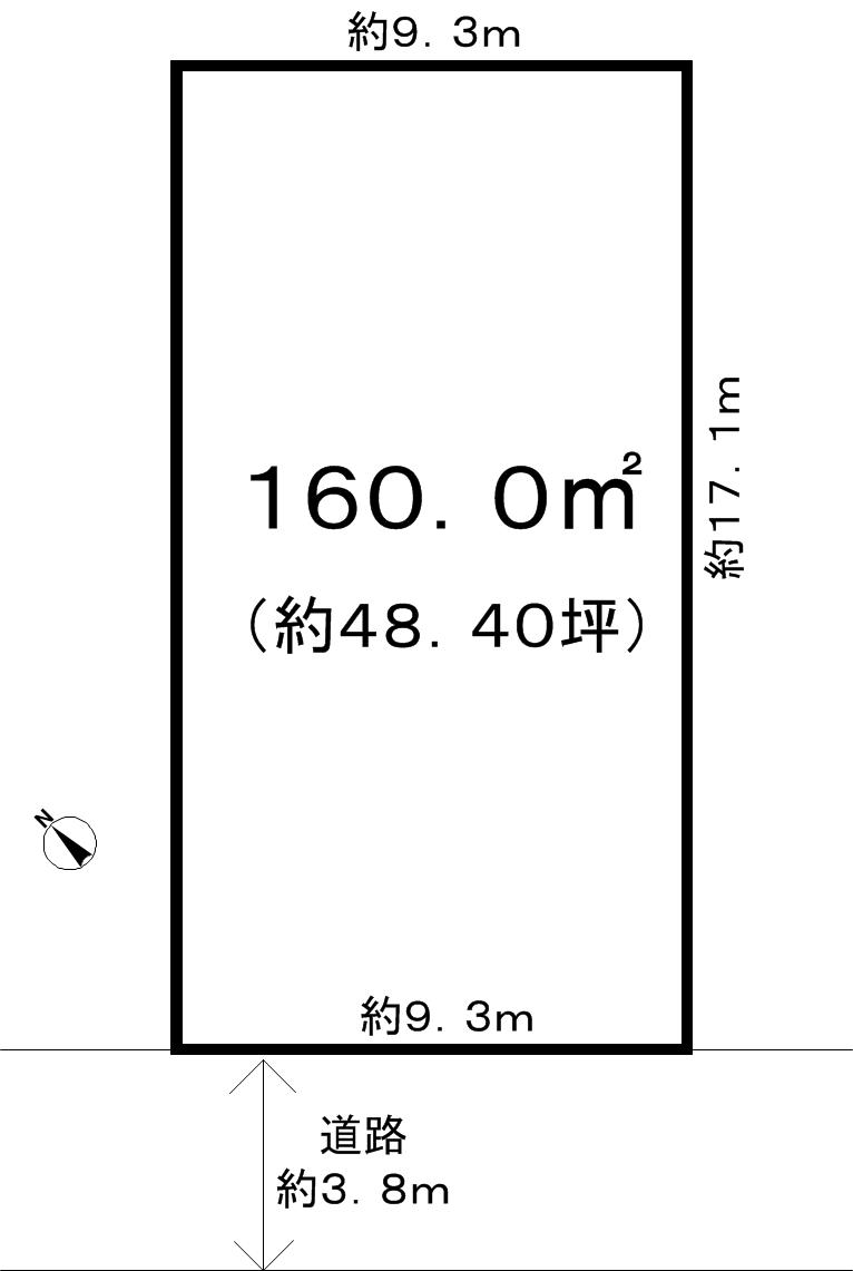 Compartment figure. Land price 40,800,000 yen, Land area 160.01 sq m