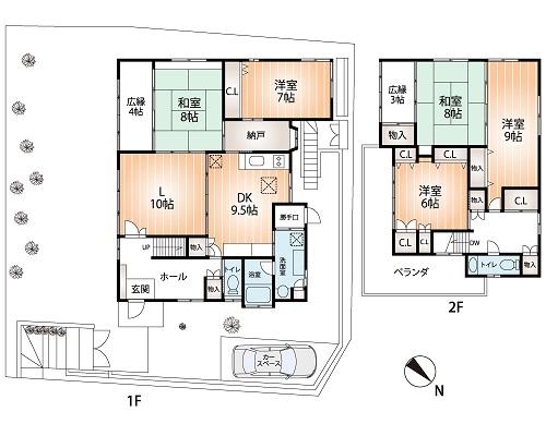 Floor plan. 123 million yen, 5LDK + S (storeroom), Land area 343.3 sq m , Building area 222.55 sq m