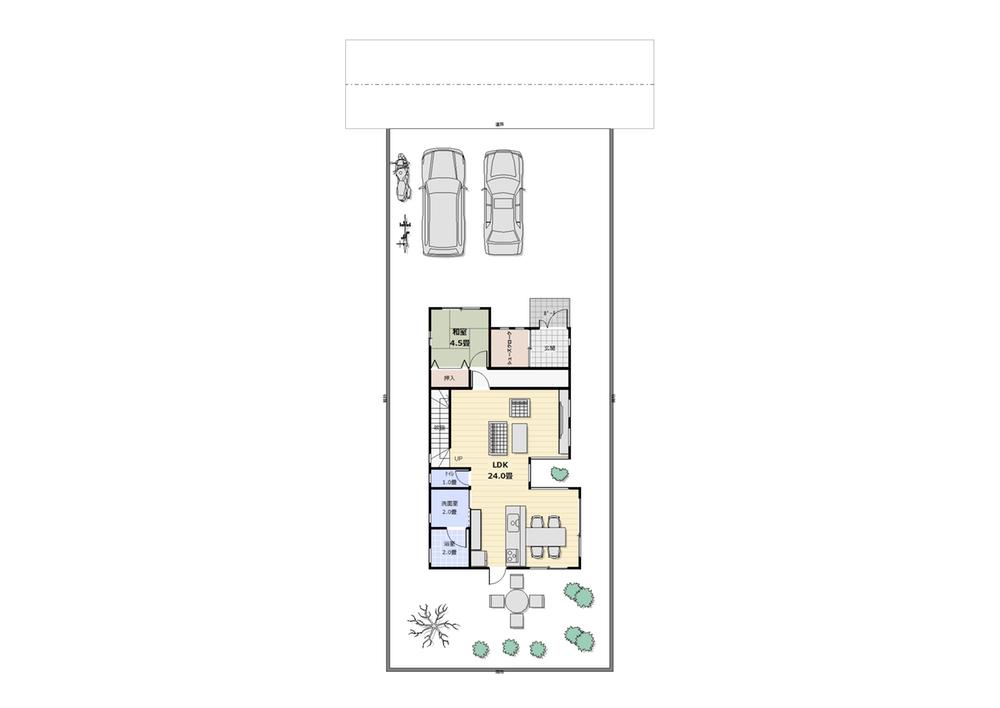 Floor plan. 65,800,000 yen, 4LDK, Land area 229.74 sq m , Building area 120.61 sq m 1 floor plan view
