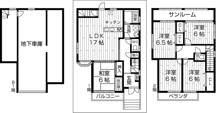 Floor plan. 29,800,000 yen, 5LDK, Land area 101.02 sq m , Building area 138.24 sq m