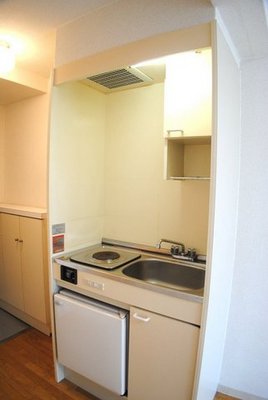 Kitchen. It is with a mini fridge