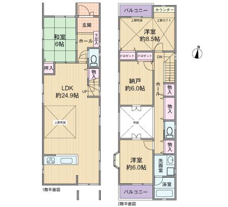 Floor plan. 39,800,000 yen, 4LDK, Land area 114.79 sq m , Building area 116.23 sq m