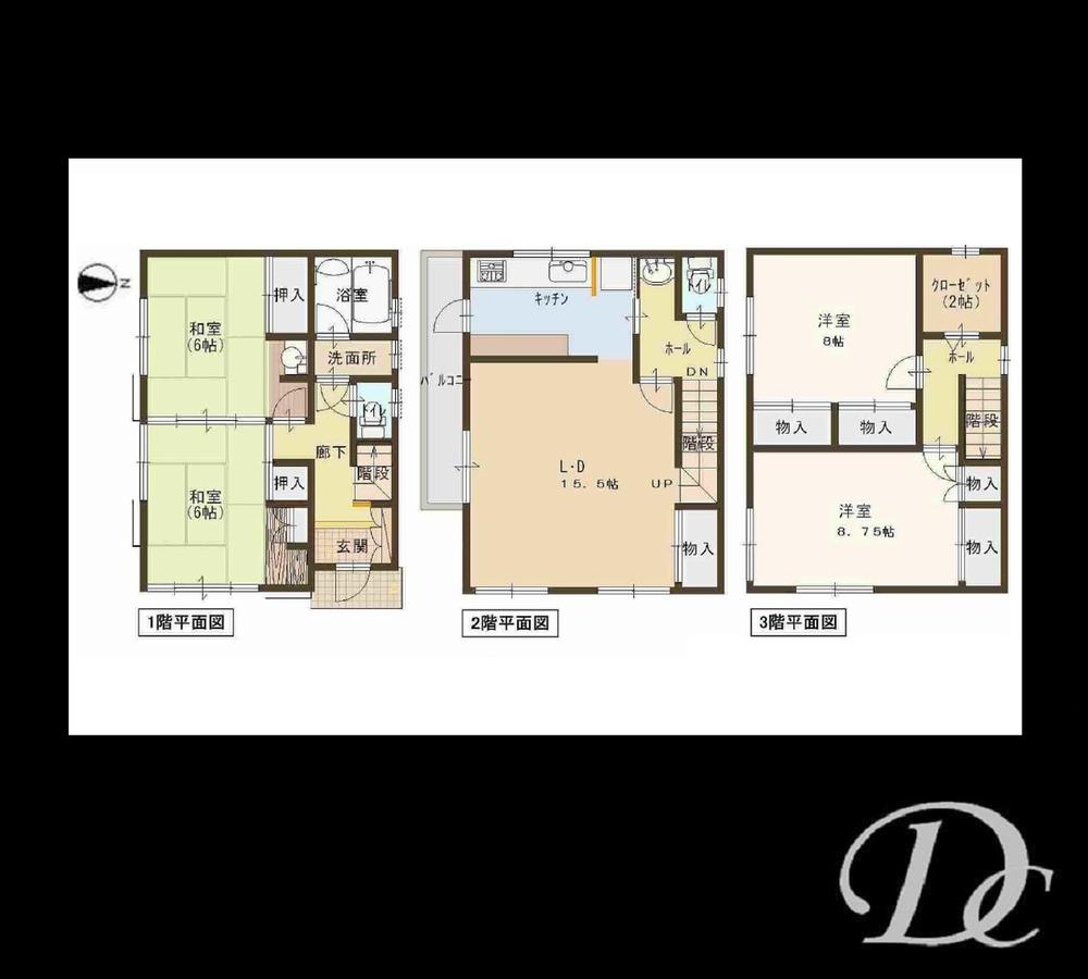 Floor plan. 27.5 million yen, 4LDK, Land area 105.55 sq m , Building area 134.25 sq m