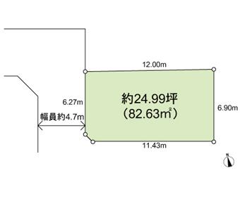 Compartment figure. Land price 17,250,000 yen, Land area 82.63 sq m