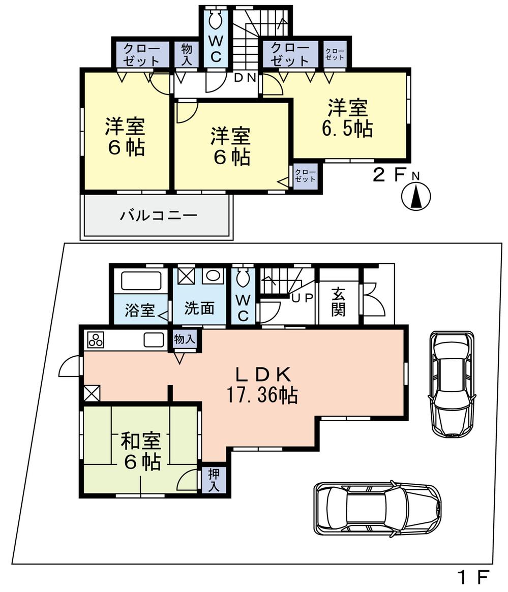 Floor plan. (No. 2 locations), Price 33,300,000 yen, 4LDK, Land area 112.17 sq m , Building area 95.17 sq m