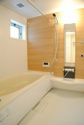 Bath. Spacious bathroom there is a window