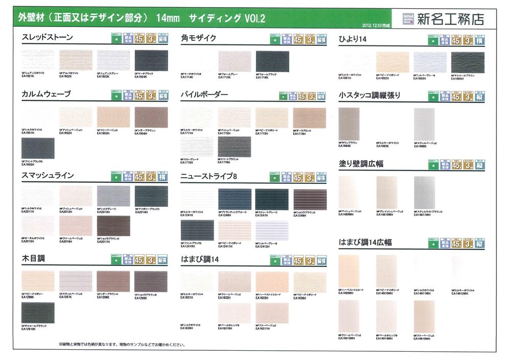 Other. External wall material